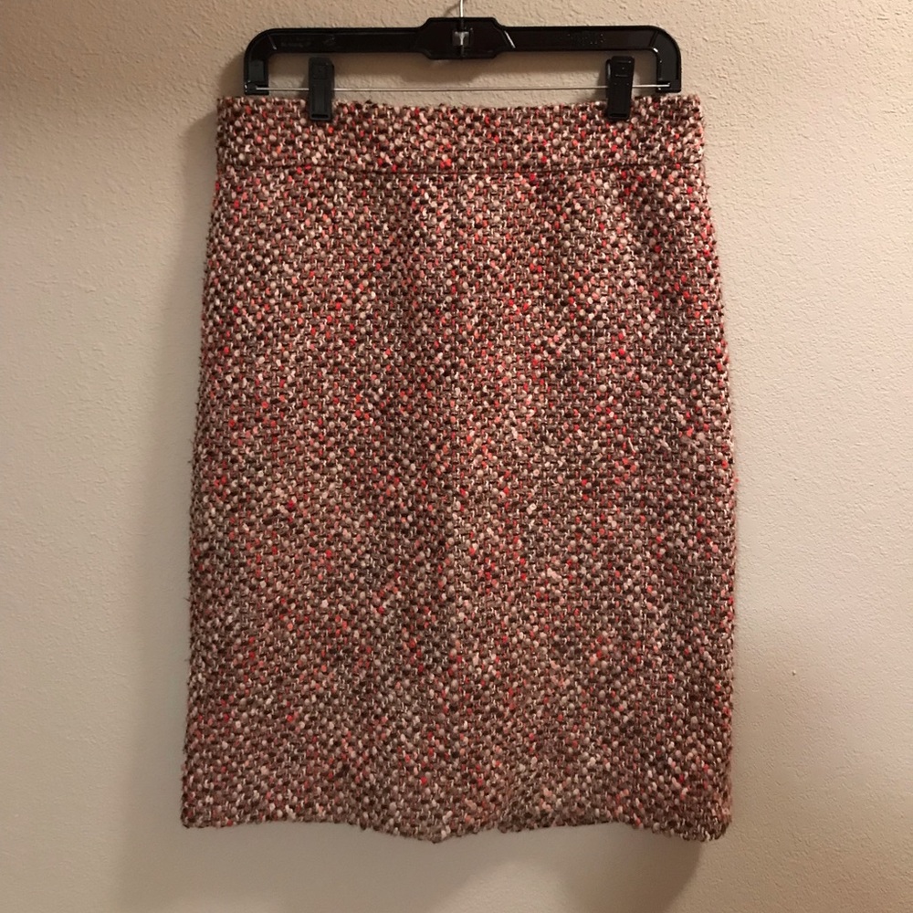J. Crew Pink and Brown Pencil Skirt, 6